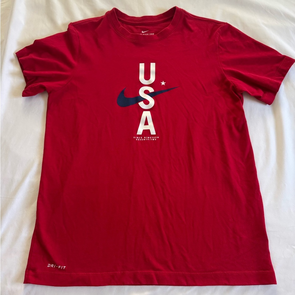 Nike Men's Red USA Dri-FIT Tee